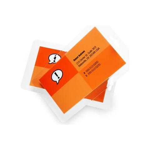 scatola 100 pouches 125mic 64x108mm lugagge card c / asola lato corto - Foto 2