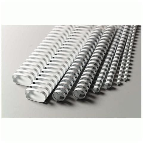 scatola 50 dorsi spirale 45mm bianco 21 anelli ovale - Foto 2