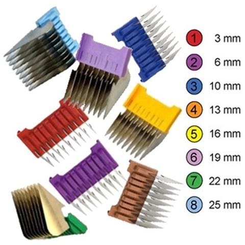 Set di 8 pettini per Rasoio Kit / Rex / Arco / Fox per Cane - Foto 2