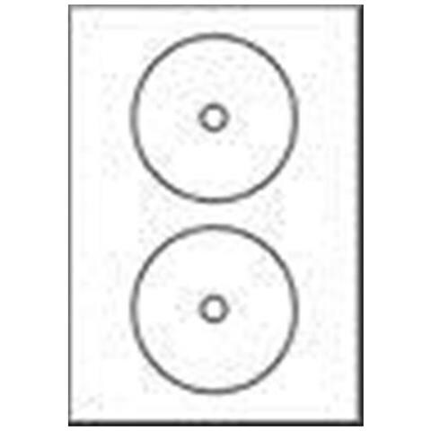 Zweckform L7676-100 Conf 200 Etichette Per Cd / dvd Diametro 117 Mm Autoadesive Bianco Opaco - Foto 2