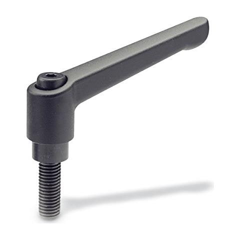 Ganter Norm Elementi Regolabili Leva Di Bloccaggio Con Filettatura, 1 pezzi, Nero / strukturmatt, Gn 300 - 78 m10 - 63-sw - Foto 1