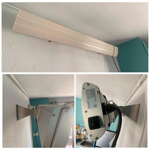 Calore Bianco 2400 Radiatore A Infrarossi Da Parete Con Potenza 2400w Bianco Nessuna Emissione Di Luce Elemento Riscaldante In Lega Alluminio Estruso Rivestimento Ceramico Telecomando Ip65 - Foto 2
