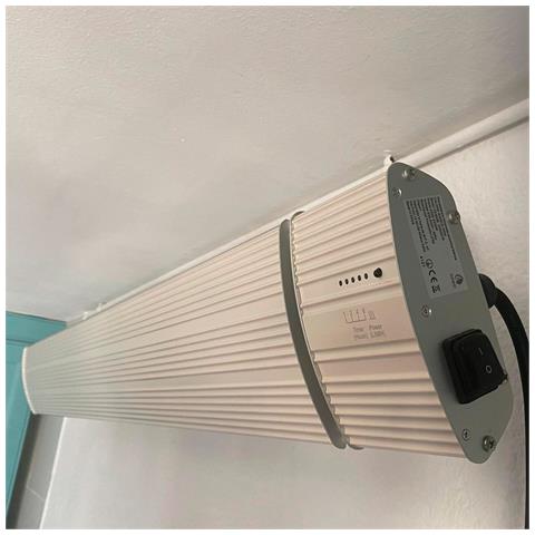 Calore Bianco 2400 Radiatore A Infrarossi Da Parete Con Potenza 2400w Bianco Nessuna Emissione Di Luce Elemento Riscaldante In Lega Alluminio Estruso Rivestimento Ceramico Telecomando Ip65 - Foto 7