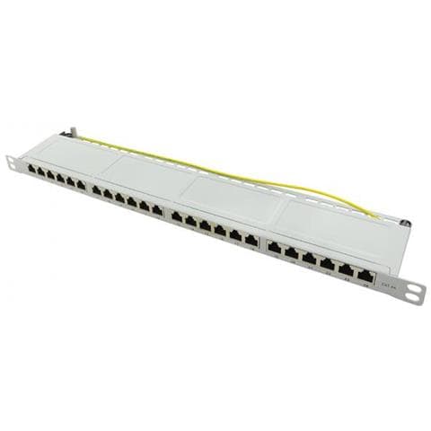 Patch Panel - Rack Montierbar - Rj-45 X 24 - Grau, Ral 7035 - 0.5u - 48.3 Cm (19"")  - Foto 1