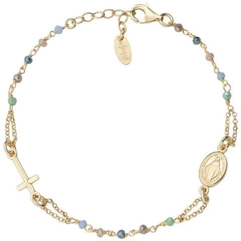 Bracciale Da Donna In Argento Dorato Amen Rosario Bro25gmuv3 - Foto 1