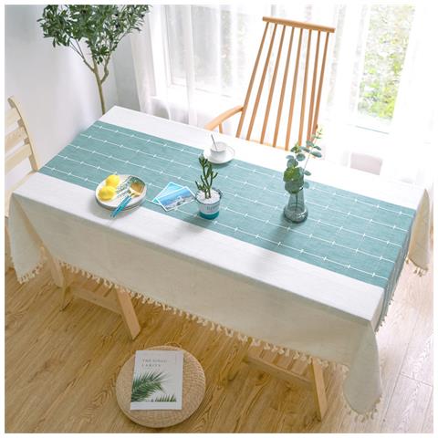 Wokex Tovaglia In Lino Decorativa Plaid Con Nappa Impermeabile Impermeabile Addensare Rettangolare Da Pranzo Rettangolare Wokex Tovaglia In Lino Decorativa Plaid Con Nappa Impermeabile Impermeabile Addensare Rettangolare Da Pranzo Rettangolare