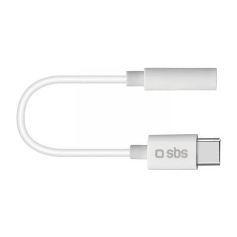 Sbs Teintjacktycfmw Cavo Per Cellulare Bianco 0,09 M 3.5mm Usb C - Foto 3