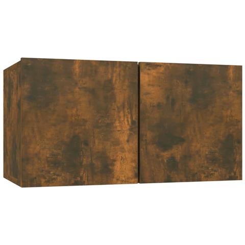 Mobile Tv Pensile Rovere Fumo 60x30x30 Cm In Legno Multistrato - Foto 1