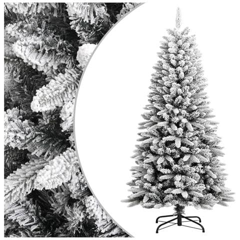 Albero Di Natale Artificiale Con Neve Floccata 120 Cm Pvc E Pe - Foto 2
