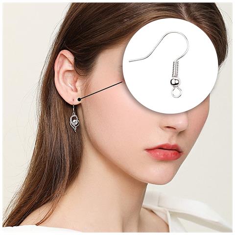 Gancio Per Orecchino 100 Pz Argento - Foto 10