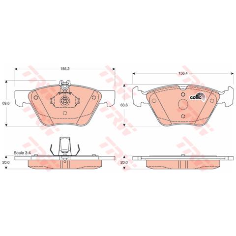 Pattini Freno Mercedes Clk Convertible (a208) 32 Gdb1215 - Foto 1