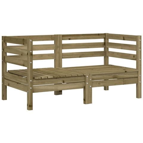 Divani Angolari Da Giardino 2pz In Legno Di Pino Impregnato - Foto 2