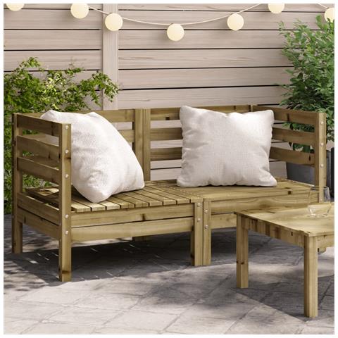 Divani Angolari Da Giardino 2pz In Legno Di Pino Impregnato - Foto 1