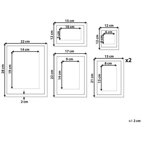 Set Di 6 Cornici Mdf Bianco Zinare - Foto 2