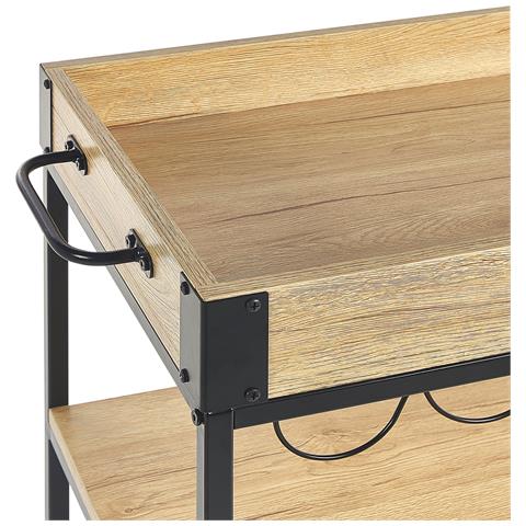 Carrello Da Cucina Marrone Chiaro E Nero Hullet - Foto 2