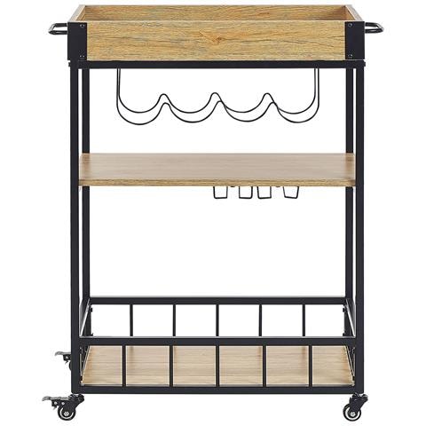 Carrello Da Cucina Marrone Chiaro E Nero Hullet - Foto 7