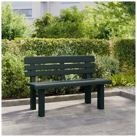 Panchina Da Giardino Verde 110x52x71 Cm In Polipropilene - Foto 3