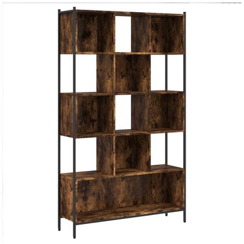 Libreria Rovere Fumo 102x28x172 Cm In Legno Multistrato - Foto 2