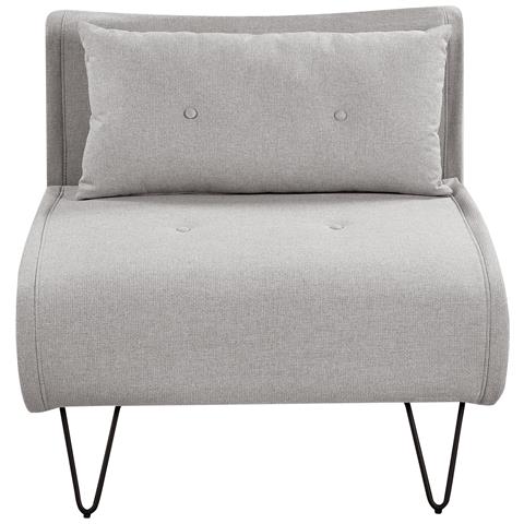 Divano Letto Singolo Vestfold Tessuto Grigio Chiaro - Foto 2