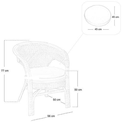 Salotto Amanda 1 Divanetto 2 Poltrone 1 Tavolino In Bambu Intrecciato Vienna - Foto 4