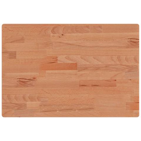 Piano Tavolo 60x40x1,5cm Rettangolare Legno Massello Faggio - Foto 2
