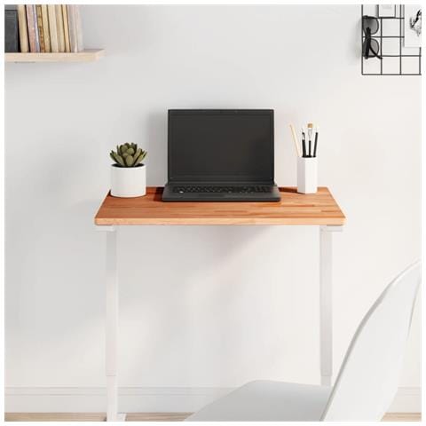 Piano Tavolo 60x40x1,5cm Rettangolare Legno Massello Faggio - Foto 1