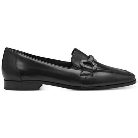 Black Casual Closed Loafers Mocassino Pelle Scarpe Donna Nero Eu 36, 1-24217-42 001 - Foto 2