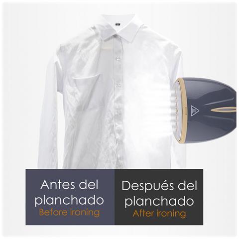 Piastra A Vapore Verticale Portatile 1300w. Accensione Rapida, Sistema Anti-piega A 360 Gradi. Serbatoio 120 Ml. - Foto 6