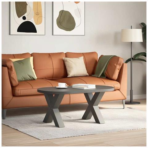 Gambe Tavolino Caffè A X 2 Pz Antracite 50x(42-43) Cm Acciaio - Foto 2