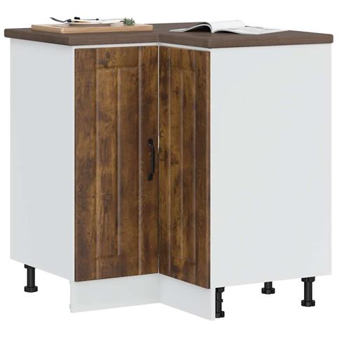 Mobile Base Ad Angolo Cucina Lucca Rovere Fumo In Truciolato - Foto 1