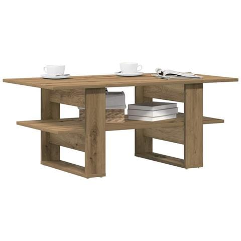 Tavolino Salotto Rovere Artigianale 102x55x42 Cm Multistrato - Foto 1