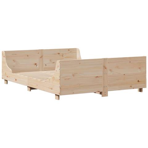 Letto Senza Materasso 150x200 Cm In Legno Massello Di Pino - Foto 3
