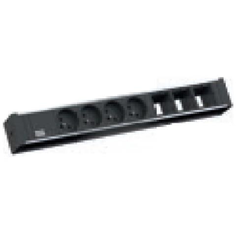 Universal Prolunghe E Multiple 3 M 4 Presa (e) Ac Interno Nero, Argento - Foto 1