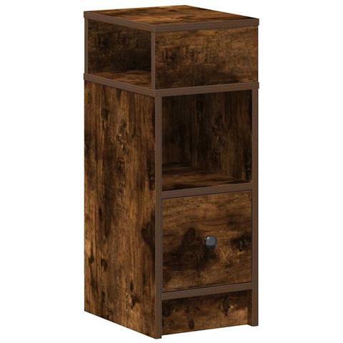 Comodino Con Cassetto Rovere Fumo 25x31x66 Cm - Foto 2