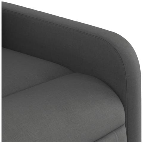 Poltrona Massaggiante Reclinabile Grigio Scuro in Tessuto - Foto 9