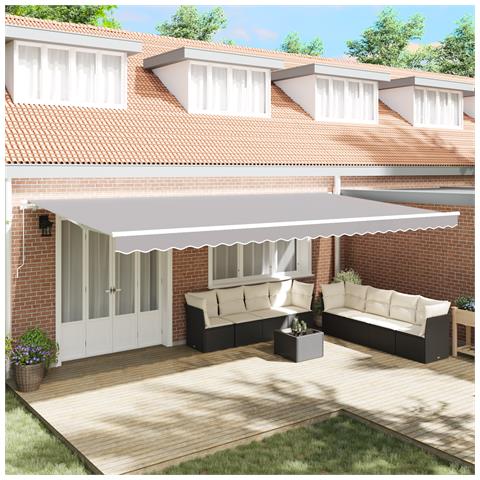 Tessuto di Ricambio per Tenda Sole 6x3 m Grigio Chiaro - Foto 2