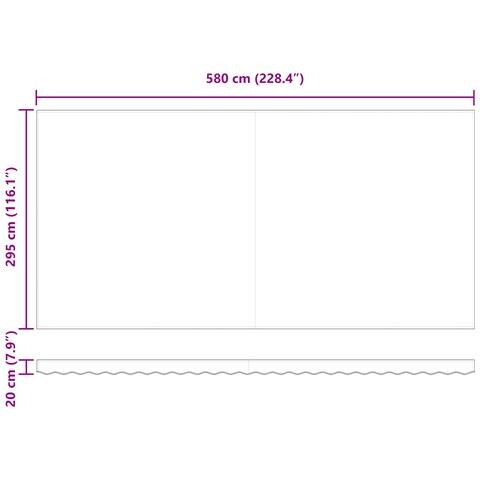 Tessuto di Ricambio per Tenda Sole 6x3 m Grigio Chiaro - Foto 8