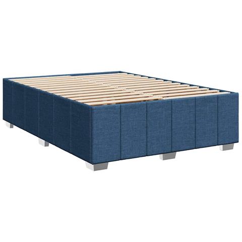 Giroletto a Molle con Materasso Blu 140x190 cm in Tessuto - Foto 9