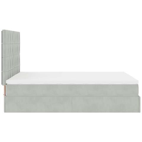 Struttura Letto Pouf con Materassi 140x200 cm in Velluto - Foto 9