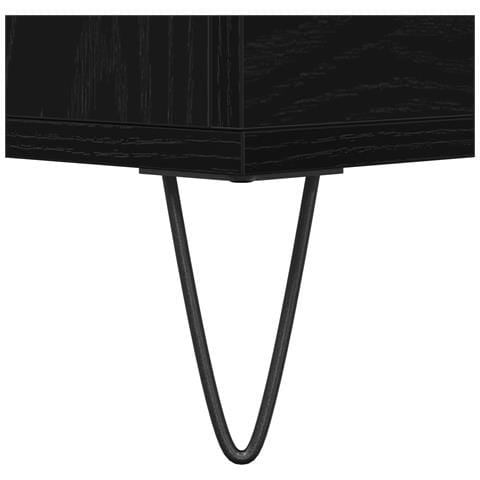 Mobile con Cassetti Nero Rovere 60x35x70 cm Legno Ingenerizzato - Foto 9