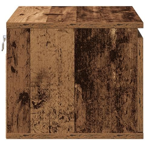 Comodini con luci LED 2 pz da muro in legno vecchio - Foto 9