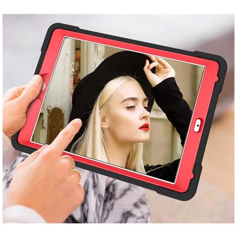 Custodia Per Ipad 9/8/7 10.2"" Blindata Con Supporto Rotante Nera - Foto 2