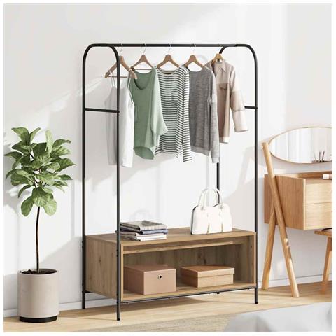 Stendibiancheria Marrone 100 x 44 x 160 cm Legno multistrato - Foto 2