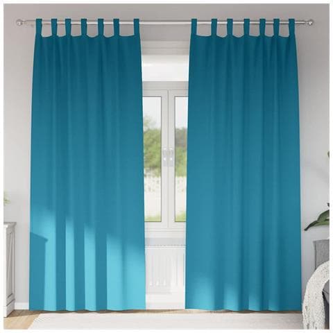 Tende con tende 2 pcs Turchese Poliestere - Foto 2