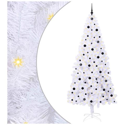 Albero di Natale artificiale Bianco 240 cm PVC e Acciaio - Foto 1