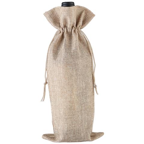 Confezione Da 12 Sacchetti Di Iuta Con Coulisse - Sacchetti Regalo Rustici Per Bottiglie Da 750ml Beige - Foto 2