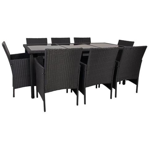 Set Tavolo Nero E 8 Sedie - Foto 1