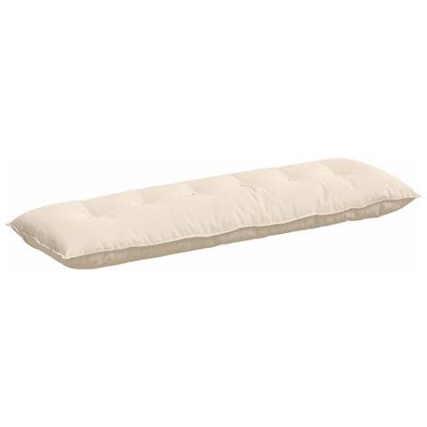 Cuscino per Schiena Beige 160 x 50 cm Tessuto in Microfibra - Foto 1