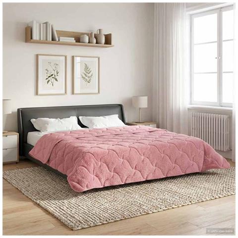 Duvet Estivo Rosa 200 x 240 cm Microfibra e Fleece Teddy - Foto 2