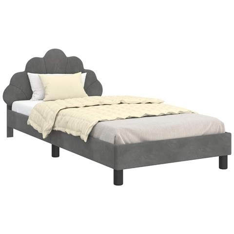 Struttura letto bambini con testata Grigio scuro 90 x 190 cm - Foto 1